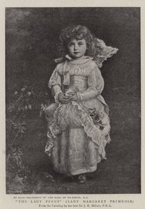 レディペギー、レディマーガレットプリムローズ 作： John Everett Millais